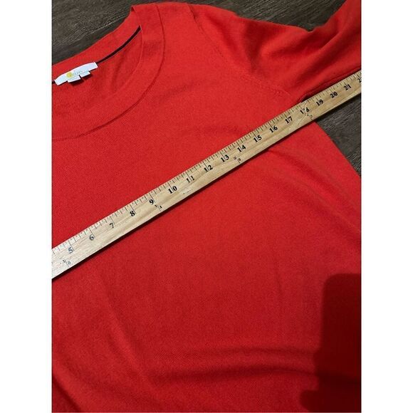 BODEN Trudy Knitted Wool Blend Dress Red Blue Knee Length Bell Sleeve Size 12 - Picture 9 of 12